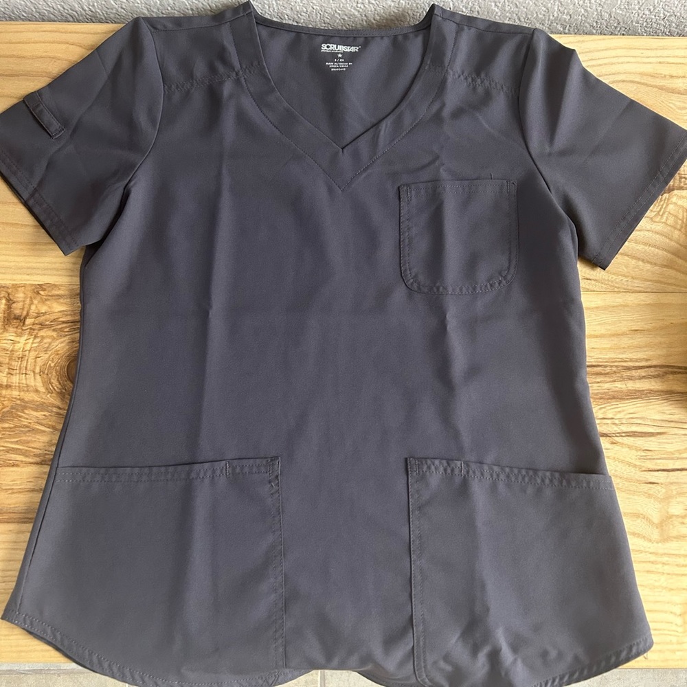 Grey Scrub Star top